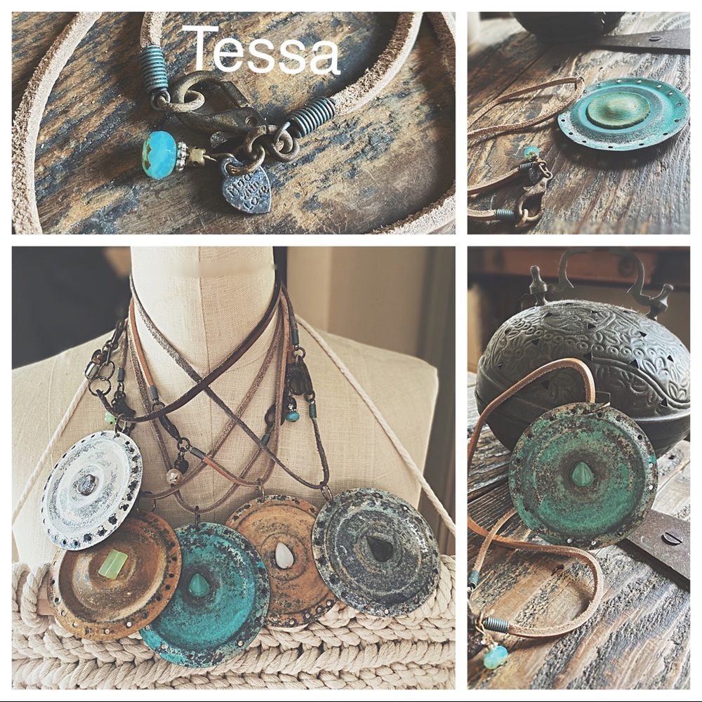 HPπ΅Metal Patina Discs & Leather - Picture 5 of 8